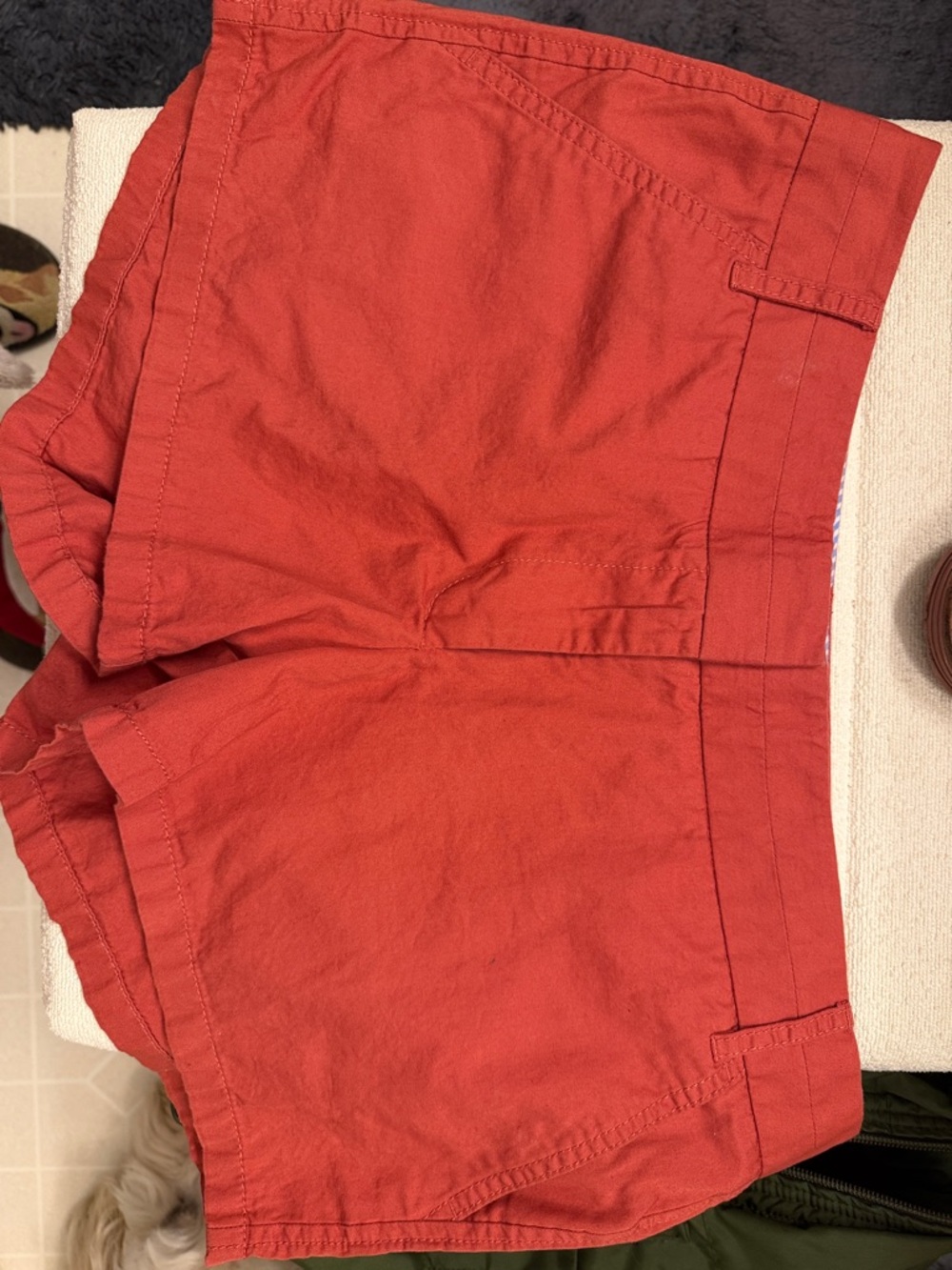 J. Crew Women's Coral-Red Flat Front Shorts